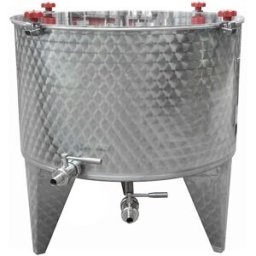 Polsinelli Cuve de macération en acier inox fond Conique 10° 1000 L