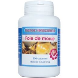 France Herboristerie HUILE FOIE DE MORUE 200 capsules dosées à 400mg