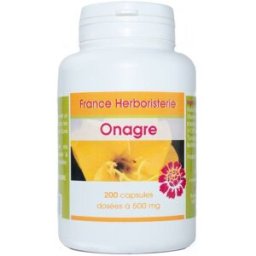 France Herboristerie GELULES HUILE ONAGRE 200 capsules dosées à 500mg