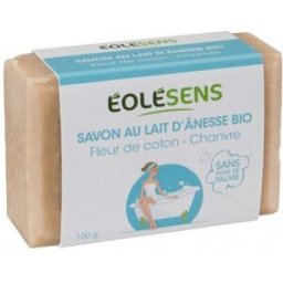Eolesens Savon au Lait d'ânesse Fleur de Coton et Chanvre - 100g