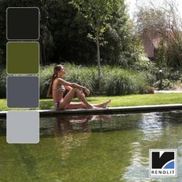 Liner PVC armé Renolit Alkorplan Natural Pool (150/100e) - Gris foncé - non verni -