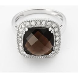 L'Artisan Joaillier - Bague Ludivine Diamants 0.228 ct & Quartz 5.885 ct or blanc 50