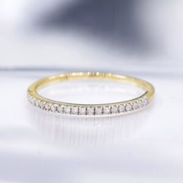 Or'nity - Bague Alliance Délice Diamants 0.16 ct or jaune 52
