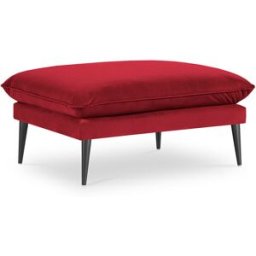 Milo Casa - Pouf Velours Elio rouge - 100x80x45 cm OS