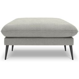 Milo Casa - Pouf Elio gris clair - 100x80x45 cm OS