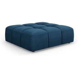 Milo Casa - Pouf en chenille Francesca bleu roi - 96 x 96 x 38 cm OS