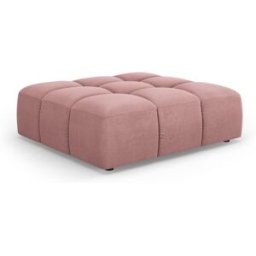 Milo Casa - Pouf en chenille Francesca rose - 96 x 96 x 38 cm OS