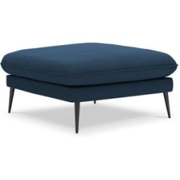 Milo Casa - Pouf en tissu structuré Elio bleu - 93 x 73 x 45 cm OS