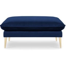Milo Casa - Pouf Velours Elio bleu roi - 100x80x45 cm OS