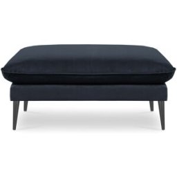 Milo Casa - Pouf Velours Elio bleu foncé - 100x80x45 cm OS