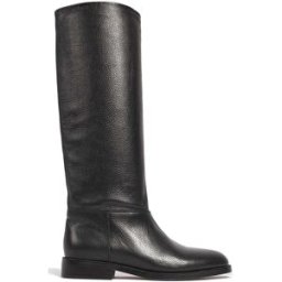 L37 - Bottes en Cuir Simple Boots noires 37