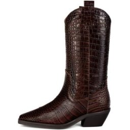 L37 - Bottes en cuir Holly Leaves marron 37