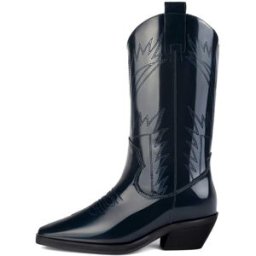 L37 - Bottes en cuir Holly Leaves marine 39
