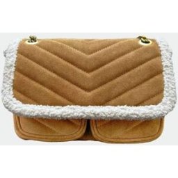 Sista Paris - Sac bandouliere souple Theresa en cuir velvet tabac - 23,5 x 17 cm OS