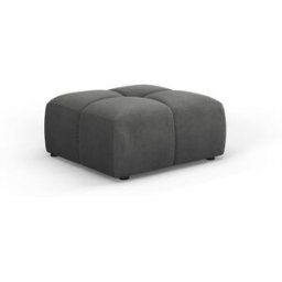 Milo Casa - Pouf en chenille Francesca gris foncé - 64 x 64 x 38 cm OS