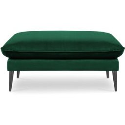 Milo Casa - Pouf Velours Elio vert bouteille - 100x80x45 cm OS