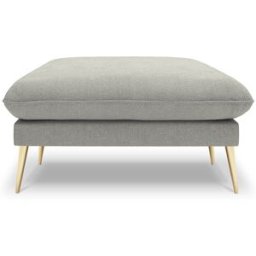 Milo Casa - Pouf velours Elio gris clair - 100x80x45 cm OS