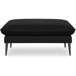 Milo Casa - Pouf Velours Elio noir - 100x80x45 cm OS