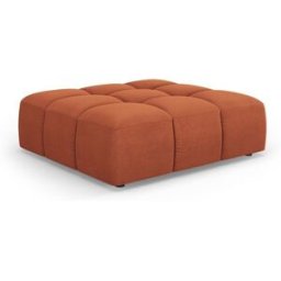 Milo Casa - Pouf en chenille Francesca orange - 96 x 96 x 38 cm OS