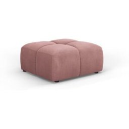 Milo Casa - Pouf en chenille Francesca rose - 64 x 64 x 38 cm OS
