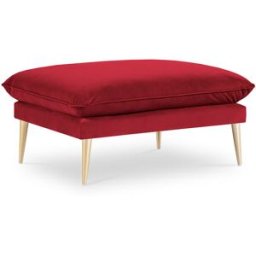 Milo Casa - Pouf Velours Elio rouge - 100x80x45 cm OS
