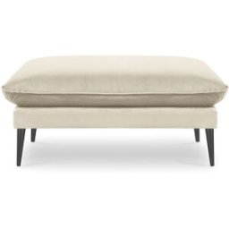 Milo Casa - Pouf Velours Elio beige - 100x80x45 cm OS