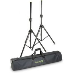 Gravity SS 5212 B SET 1 - Set de 2 Pieds d'Enceinte d'acier avec sac de transport - Pieds pour enceintes