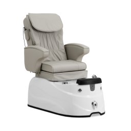 Fauteuil pédicure électrique - avec bain de pieds éclairé et fonction de massage - 105 W - 150 kg - beige