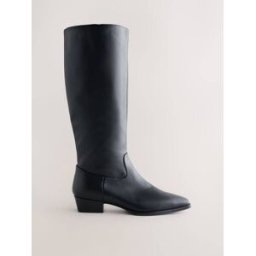 Next Bottes Forever Comfort hauteur genou en cuir style western à bout pointu Noir EU 38.5 (UK 5.5)