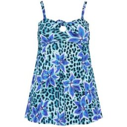 yourscurve Yours Curve Animal Floral Tankini Top bleu FR 52 (EU 50)