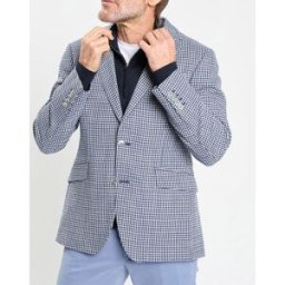 Hackett London - Veste à imprimé pied-de-poule bleue 44