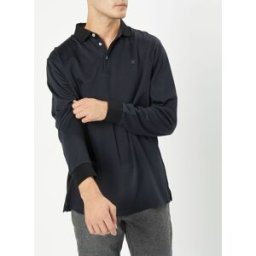 Hackett London - Polo Classic Fit Pied-de-poule noir/bleu marine S