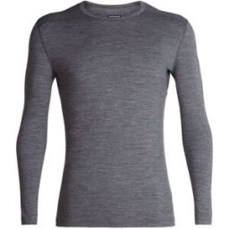 Sous vêtement ICEBREAKER Merino 200 Oasis Ls Crewe (Gris) homme M