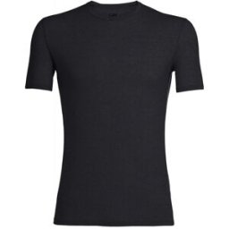 Sous vêtement technique ICEBREAKER Anatomica Ss Crewe (black/monsoon) homme M