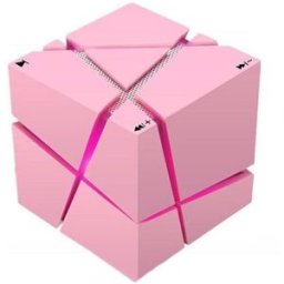 YONIS Mini Enceinte Bluetooth Rose Design Rubik's Cube Contrôle Vocal Intelligent Lumière Rgb