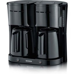 Severin Cafetière Filtre Double Verseuse Isotherme Séverin Ka9315 Noir 2 L 16 Tasses 2 Filtres