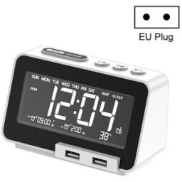 YONIS Réveil Bluetooth 5.0 Enceinte Radio Fm Chargeur Usb Haut-parleur Puissant 5w