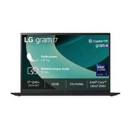 Ordinateur Portable Lg Gram 17 Gram 17" Qhd+ Noir Obsidien 378.8x258.8x17.8 Mm Lg