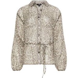 Long Tall Sally Long Tall Sally Animal Print Chiffon Shirt naturel FR 46 Tall (EU 44 T)