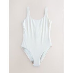 Next Maillot de bain à naud dos gainant à décolleté plongeant crème FR 42 (EU 40)