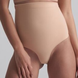 Nude Intimates - String taille haute Soft touch beige M