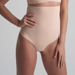 Nude Intimates - String sculptant taille haute beige S