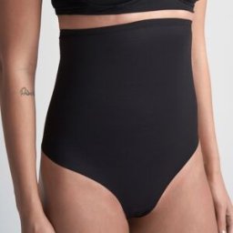 Nude Intimates - String sculptant taille haute noir S