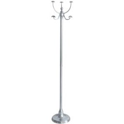 Signature - Porte-manteau sur pied en laiton finition argent vieilli Perroquet - 34 x 34 x 178 cm OS
