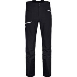 Ortovox - Pantalon de ski de rando coupe-vent et déperlant - Pizol Pants M Black Raven en Softshell - Taille S - Noir
