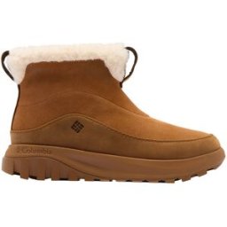 Columbia - Bottes d'hiver à enfiler - Snowtrot Ease Elk Light Brown pour Femme en Cuir - Taille 37 - Marron