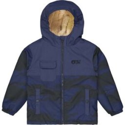 Picture Organic Clothing - Veste imper-respirante - Snowy Printed Jkt Retro Fusion Print - Taille Enfant 97 cm - Bleu