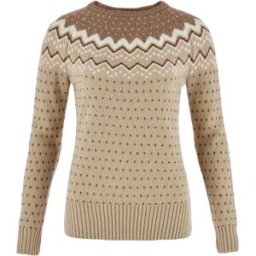 Fjall Raven - Pull en laine - Övik Knit Sweater W Fossil Suede Brown en Laine - Taille S - Beige