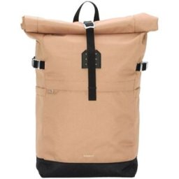 Sandqvist - Sac à dos 23L - Icon Rolltop Backpack 14" Beige en Cuir