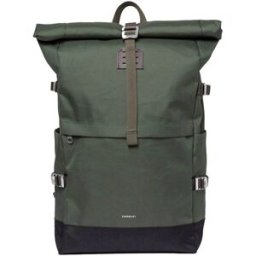 Sandqvist - Sac à dos 26L - Icon Rolltop Backpack 16" Dawn Green en Cuir - Kaki